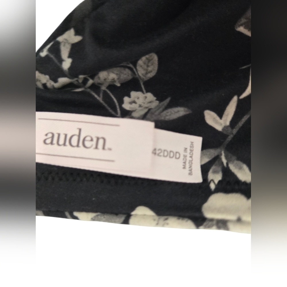 Auden Black and White Floral Bra And Panty Set 42DDD/2X - Picture 2 of 6